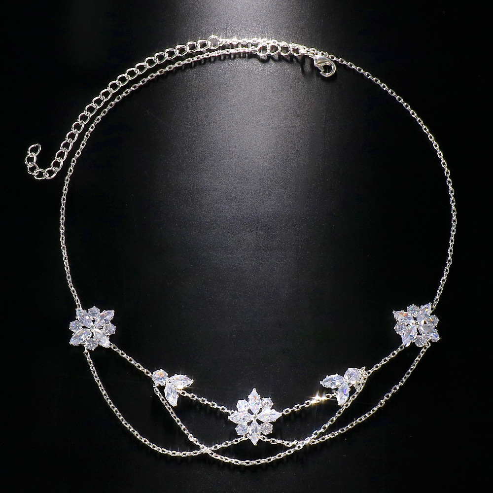 Vente chaude front sourcil chaîne lumière luxe tête chaîne cheveux accessoires européen et américain mariée coiffure accessoires pour femmes_voghion.com