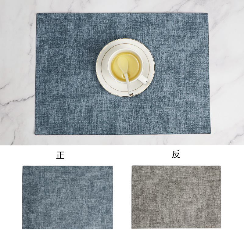 北欧insシンプルなテーブルマット革のテーブルマット両面アイデアpu洋食マットスポット卸売り防水断熱マット|undefined
