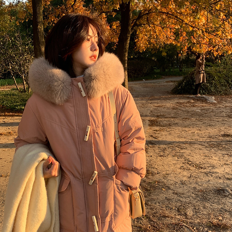 2025 Winter New Trendy down Jacket for Women, Mid-Length, Fashionable, Unique, Thick White Duck down Coat, in Stock 2025 Winter New Trendy down Jacket for Women, Mid-Length, Fashionable, Unique, Thick White Duck down Coat, in Stock