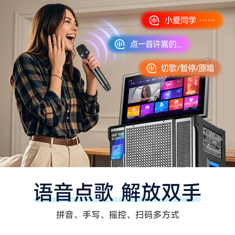 先科家庭ktv音响套装家用卡拉ok点歌机一体机户外k歌唱歌全套设备|undefined