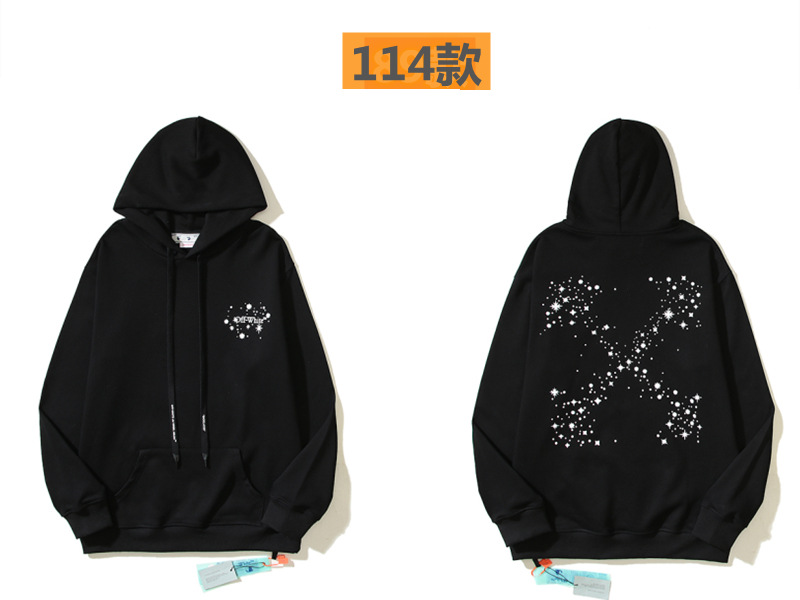 Marca de moda offwhite graffiti religioso pintura al óleo impresión de flecha hombre y mujer suelta OW pareja alta calle hoodie abrigo