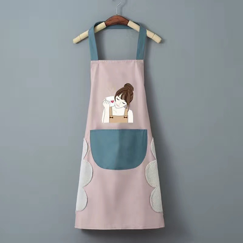 Zs delantal cocina hogar a prueba de aceite e impermeable estilo japonés coreano moda linda cocina cintura tareas del hogar trabajo de pareja