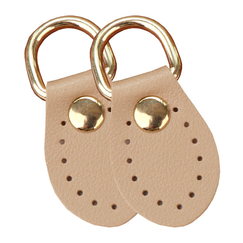 Metal D-ring bag hardware accessories for handmade replacement, multi-color leather decorative hanging buckle, DIY hanging ear