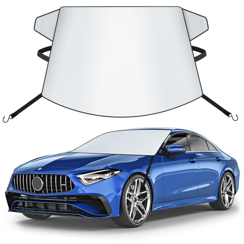 Car windshield snow cover, 240T color-treated fabric, titanium silver, full blackout sunshade, outdoor summer car sun protection Car windshield snow cover, 240T color-treated fabric, titanium silver, full blackout sunshade, outdoor summer car sun protection