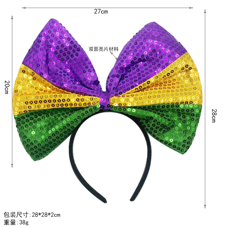 2025 Mardi Gras fiesta de carnaval Brasil Halloween fiesta de carnaval tricolor correa de pelo conjunto de corbata