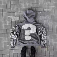 アメリカのアルファベットの発泡プリントの街頭の潮流Y2Kは帽子のシャツのゆったりしている頭の服を破壊します。