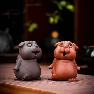 福建省厂家紫砂茶宠摆件十二生肖可爱小狗创意茶玩茶具配件迷你