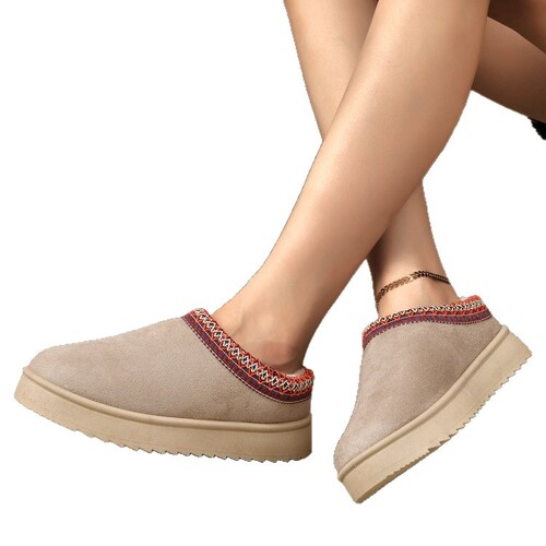 Winter model large size thick sole and velvet toilead slippers for women 36-43TEMU