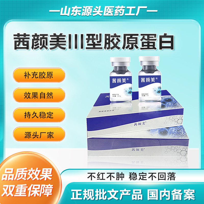 Qianyanmei Type III Collagen Powder for Nasolabial Folds, Tear Troughs, Frown Lines, Hydrating Nose and Face, and Prevents Salping (Freeze-Dried Powder)