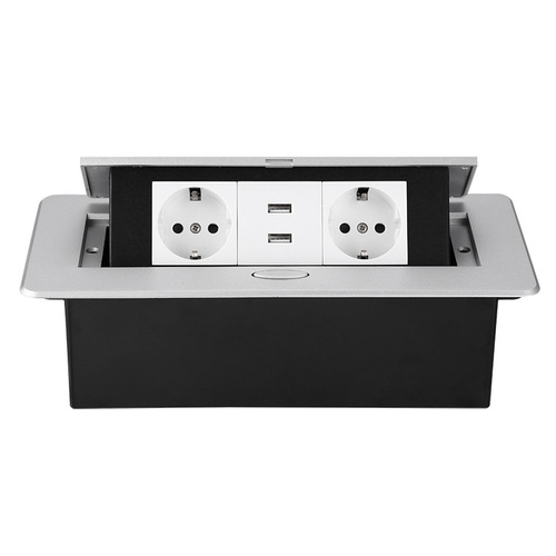 Type 45 European standard power socket cross-border export USB socket embedded in hidden conference desk desktop socket