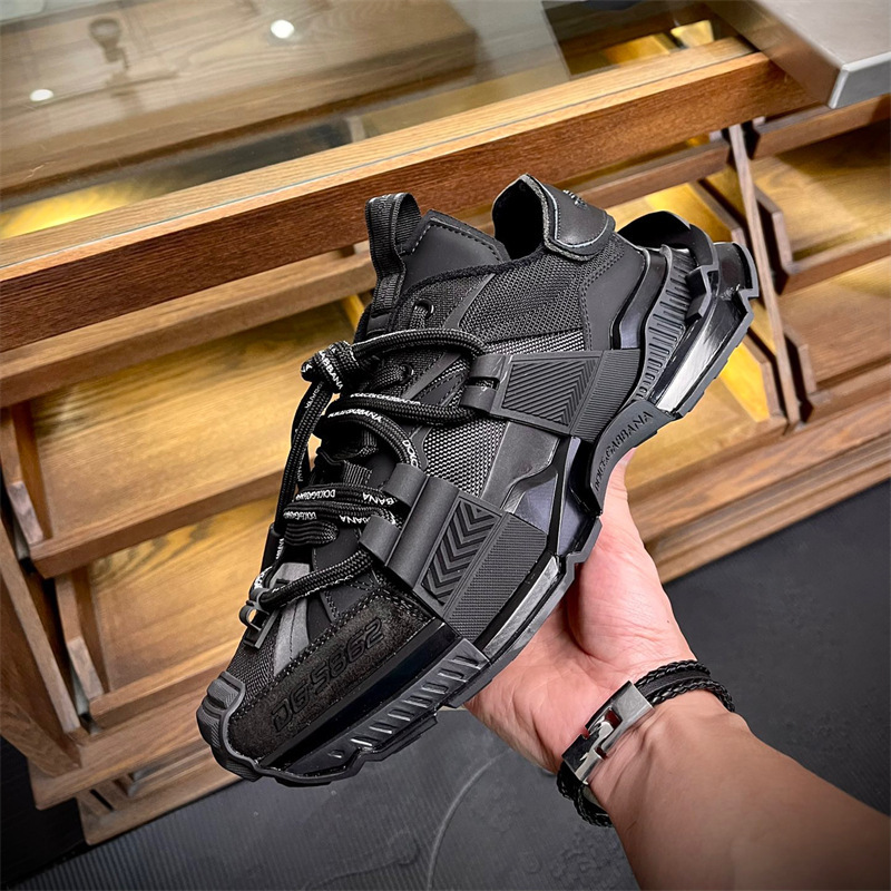 2023 High Ding European Station, punta redonda, suela gruesa, cordones, zapatos deportivos y casuales a juego para mujer, versión coreana de los zapatos de papá de todo fósforo, DG de moda