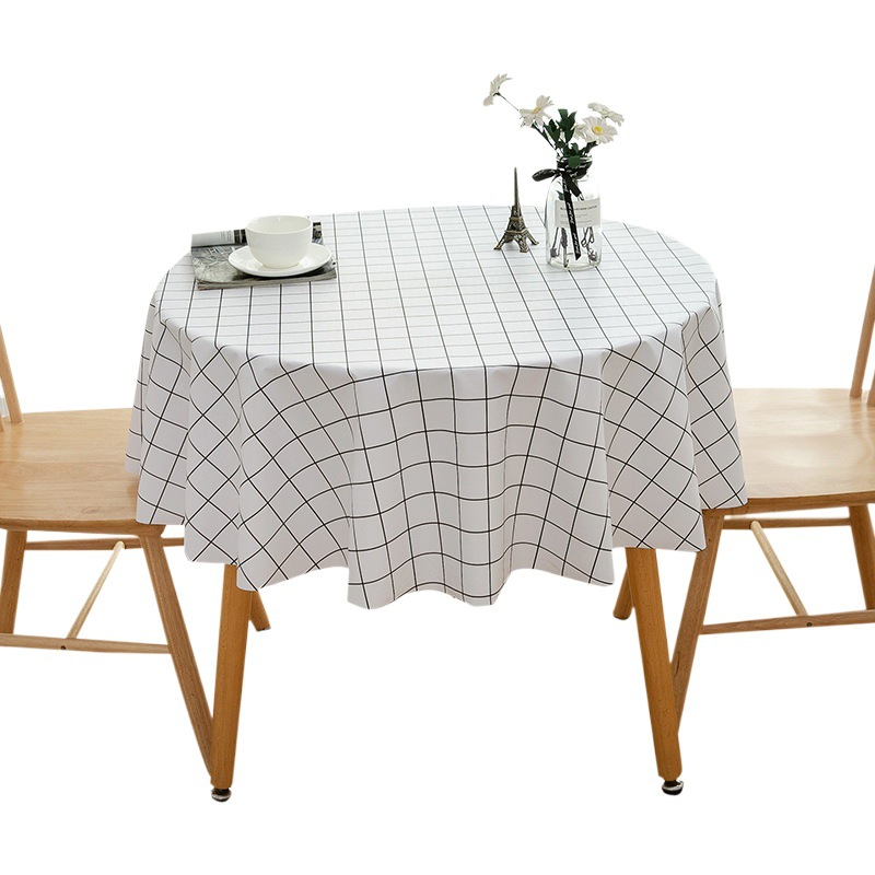A prueba de aceite impermeable lavable anti-escaldado pequeña mesa redonda hogar PVC mantel plástico mesa de café mantel Mesa Redonda mantel