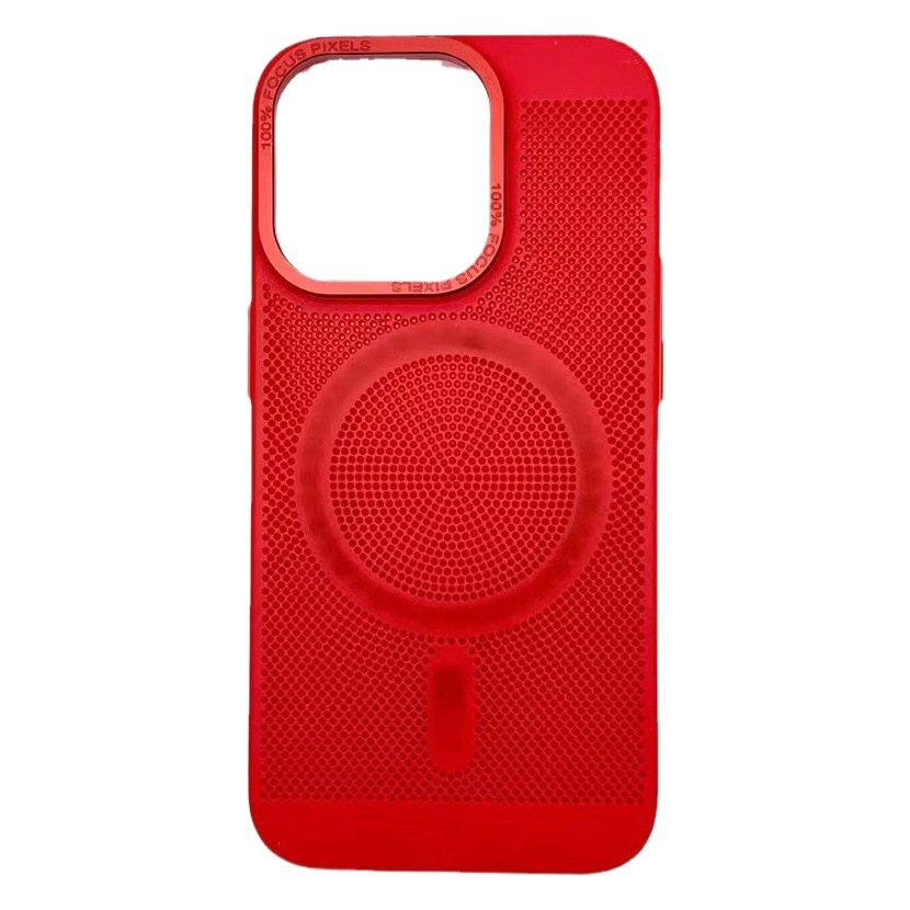 Funda Magnética Refrigerante para Teléfono Apple 16, Color Titanio Original, Compatible con iPhone 15 Promax, Ultrafina, Transpirable y Protectora
