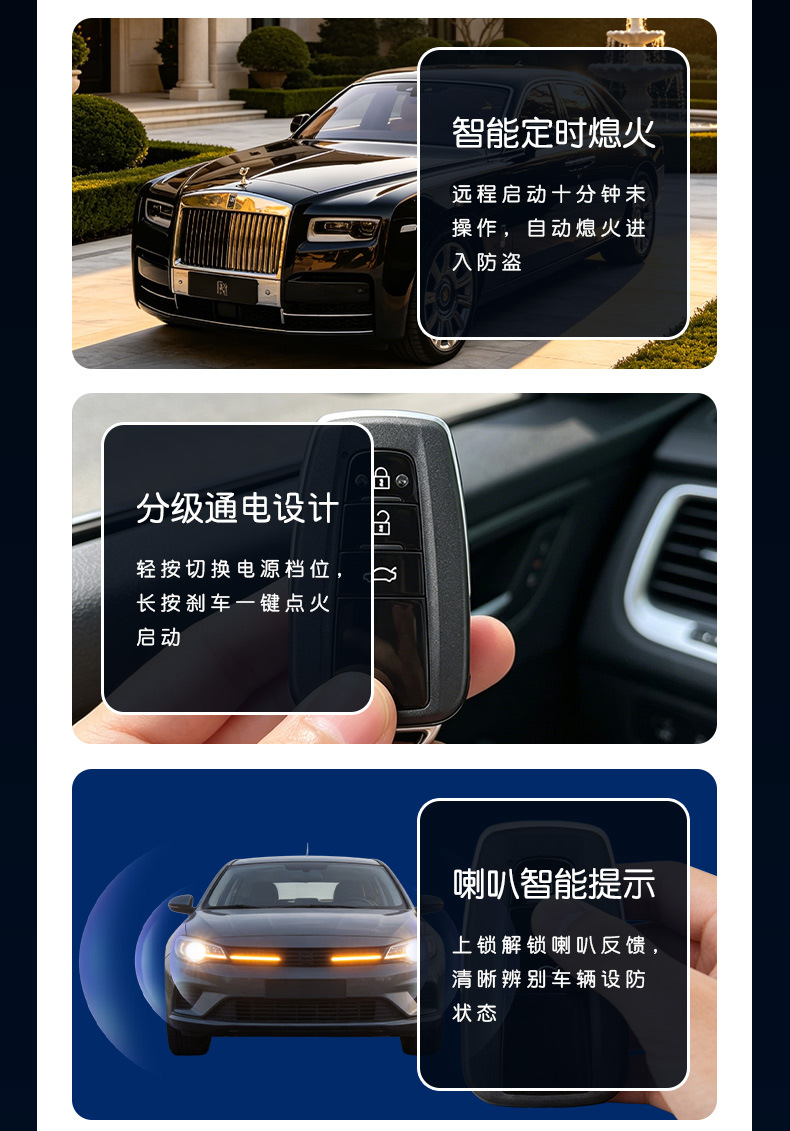 12V Nfc Car Key, Mobile Phone Bluetooth Key, Smart Digital One-Touch Start Car Nfc Key Card