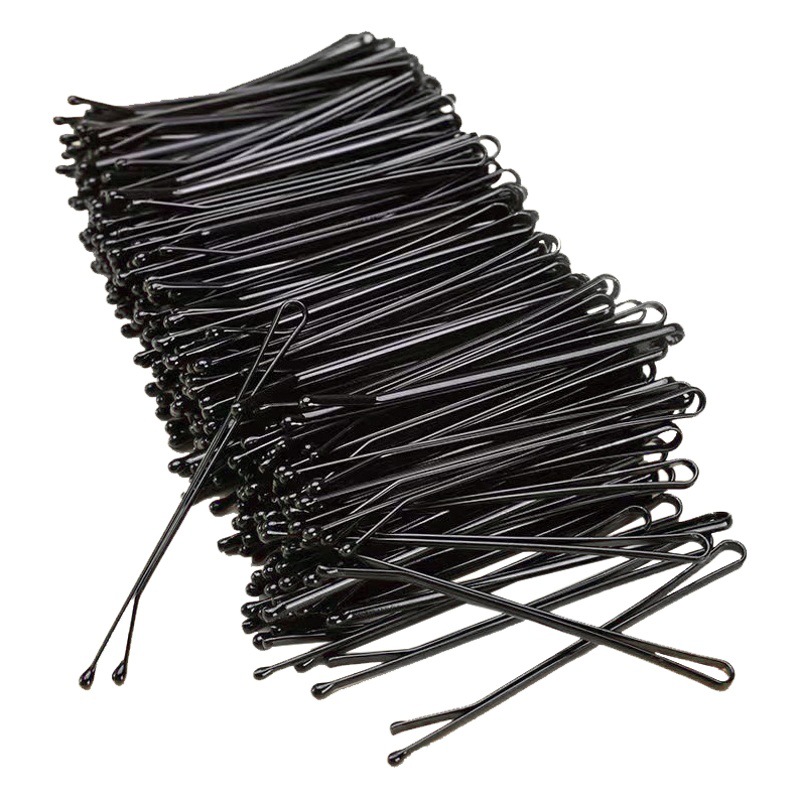 Clip de acero de horquilla tocado clip de palabra negro Clip de lado negrita flequillo clip updo forma de pelo fijo clip de pelo roto