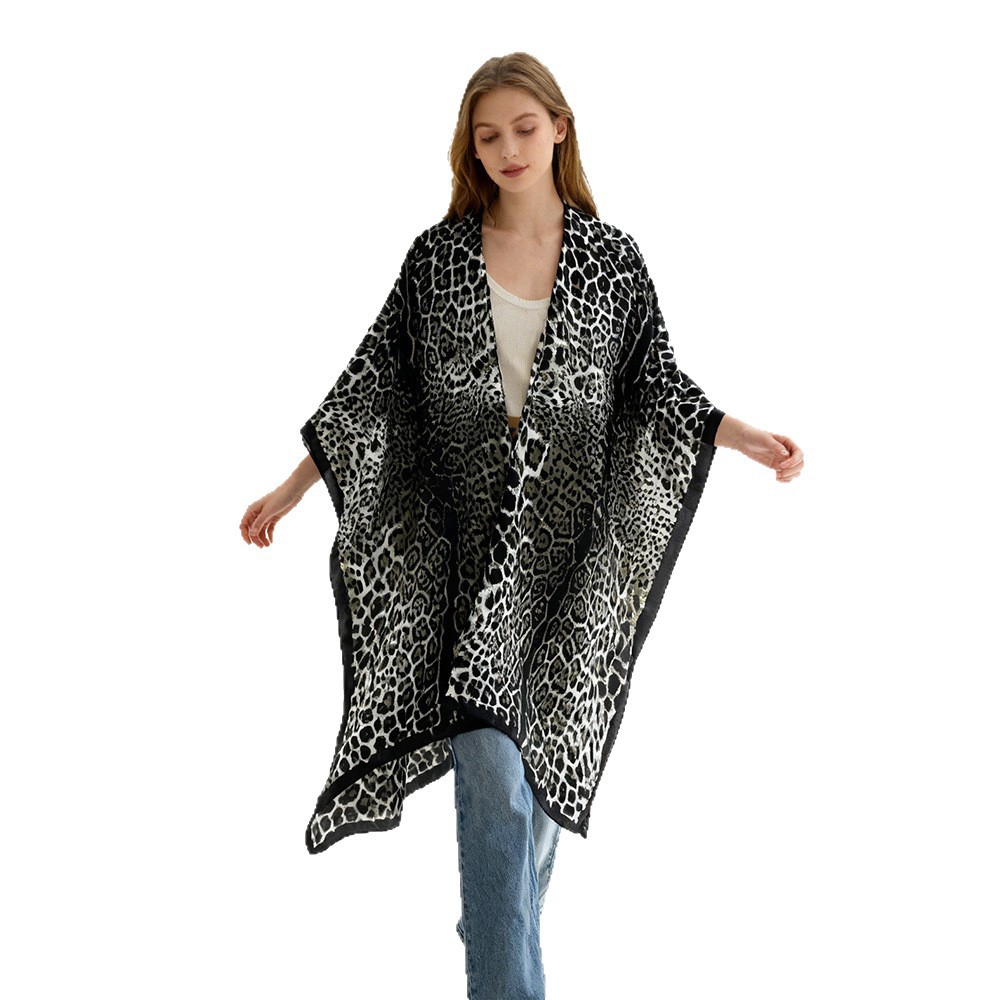 2026 estampado de leopardo moda playa diosa sexy cardigan traje de baño con camisa de mujer protector solar image 5