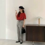韩国高腰显瘦水洗牛仔裤