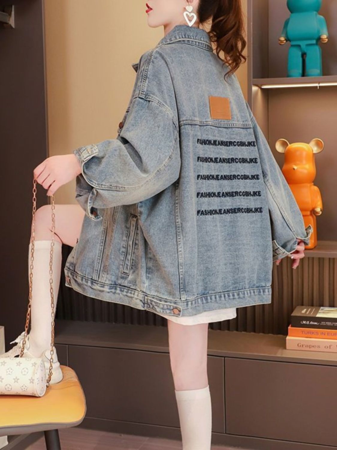Retro-style Denim Jacket, Relaxed Fit, Casual And Versatile, Hong Kong Style Jacket Top