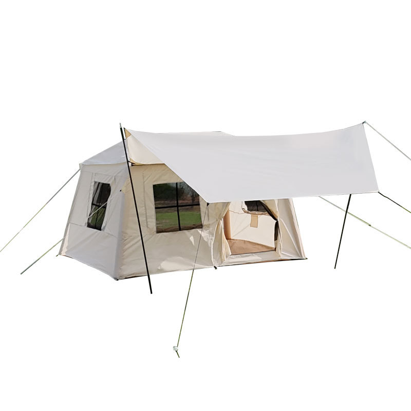 Carpa inflable acampamiento al aire libre otoño y invierno acampamiento cálido pernocturno casa pequeña equipo de campo cortina desmontable