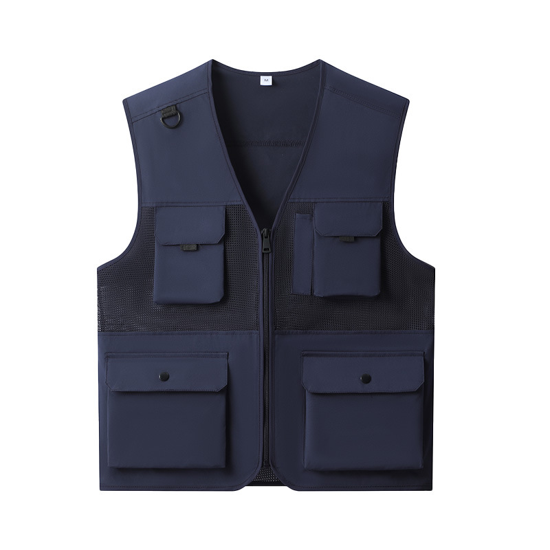 Función al aire libre chaleco de caballo de caño de pesca fotografía hombro de bolsillo chaleco de herramienta hombre moda personalizada