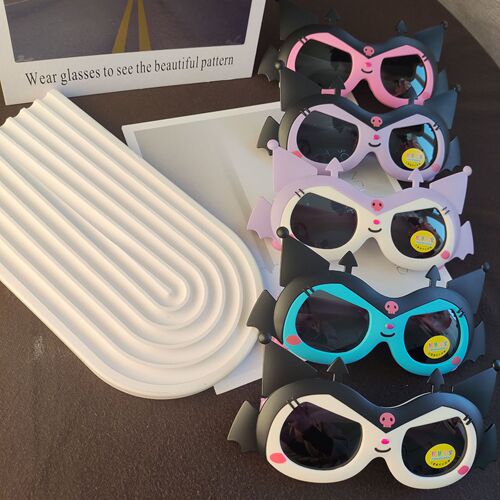  New Silicone Children's Sunglasses Cartoon Funny Polarized Sunglasses for Boys and Girls Fashionable Kids Toy Glasses