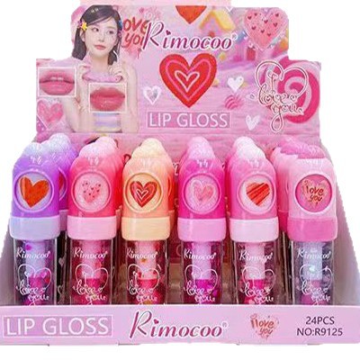 Rimocoo nuevo comercio exterior transfronterizo amor batería labial humectante serie de fresa batería labial frutas esmalte labial image 5
