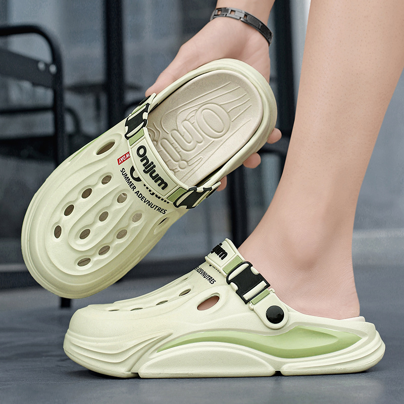 Zapatos con agujeros, moda para hombres, uso de verano, sentido de la mierda, zapatillas de pareja de doble uso, sandalias de playa deportivas y de ocio Baotou