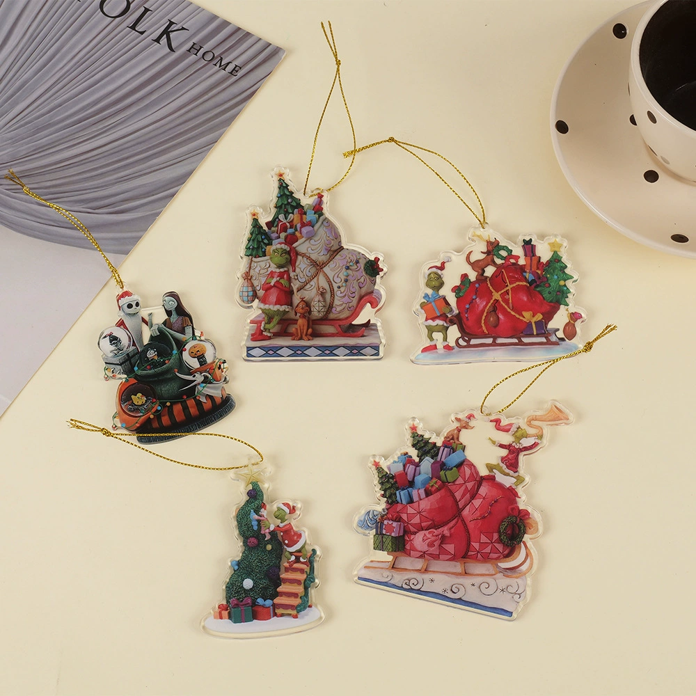 Двухслойный прозрачный акриловый брелок с индивидуальным дизайном, клеевой DIY брелок, цельный акриловый кулон на заказ