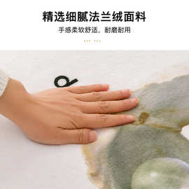 跨境爆款圣诞节法兰绒毛毯 印花办公室午睡毯 批发冬季保暖沙发毯