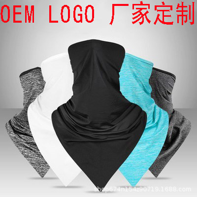 Máscara de Ciclismo de verano collar de seda de hielo bufanda mágica bicicleta de los hombres Toalla de triángulo equipo protector solar al aire libre toalla facial