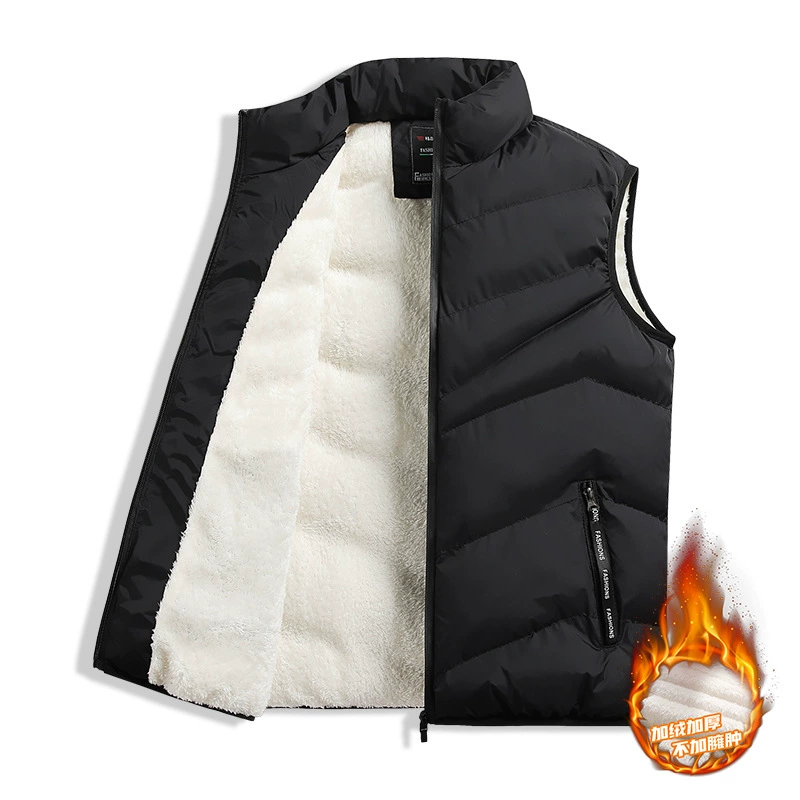 Трансграничный спортивный пуховик, хлопковый жилет с воротником-стойкой, мужской осенне-зимний новый теплый внешний жилет, куртка, мужской жилет