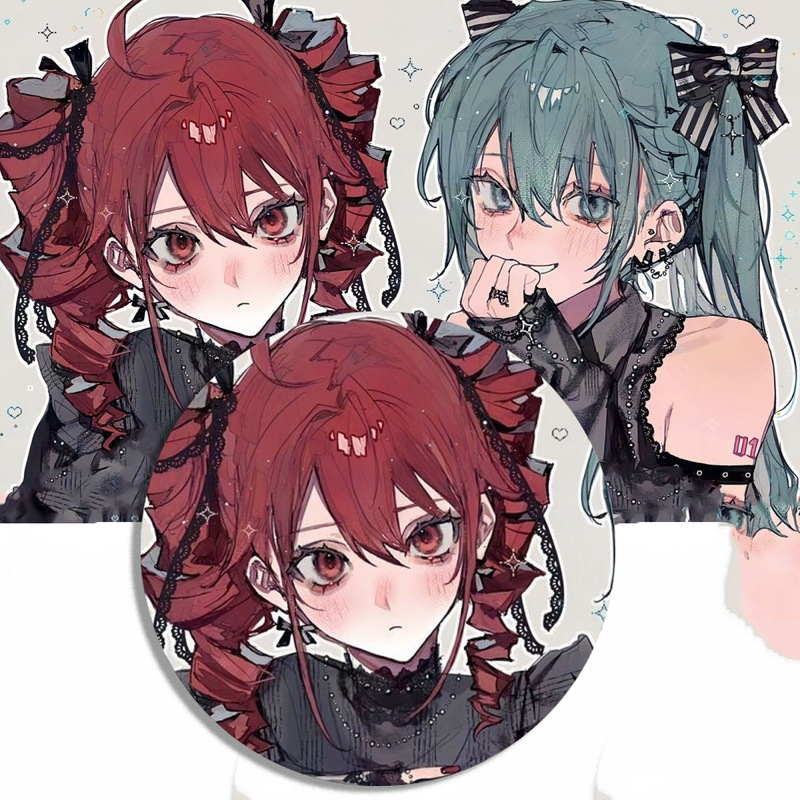 初音未来同人周边 重音teto徽章谷子马口铁镭射徽章吧唧礼物挂件|undefined