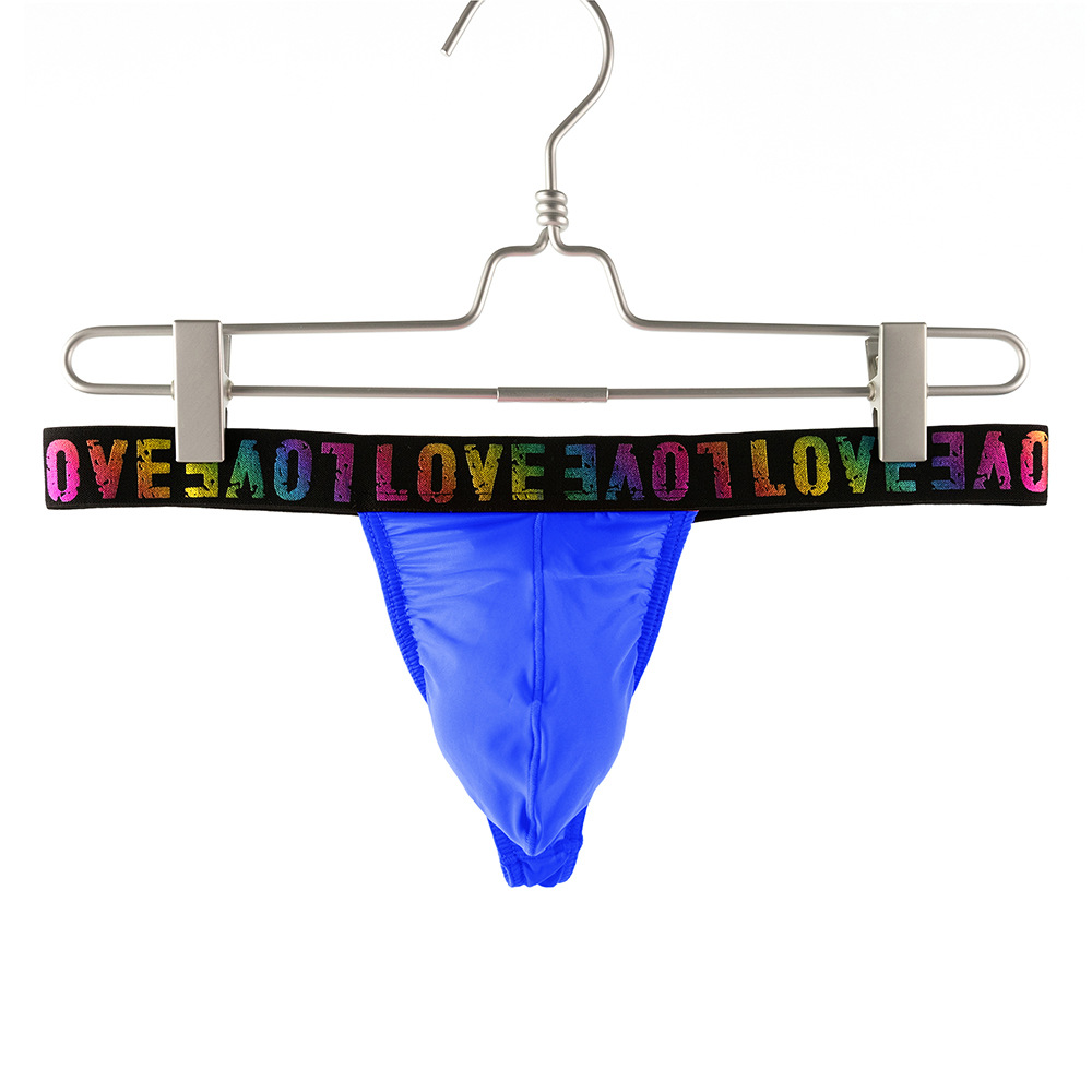String pour homme, sept couleurs, en stock, transfrontalier, sous-vêtements sexy pour jeunes, t-shirt côtelé taille basse B889_voghion.com
