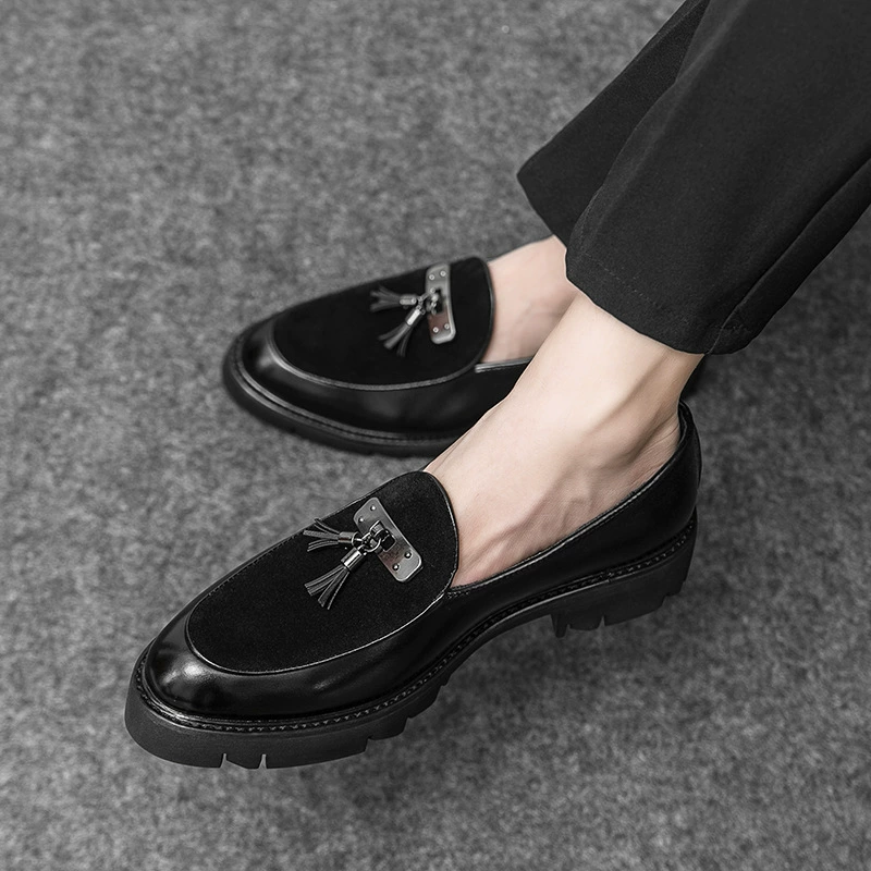 Европейские и американские мужские туфли с кисточками, ретро, британские Лоферы без шнуровки, мужская деловая повседневная кожаная обувь в Корейском стиле, мужские оптом в наличии