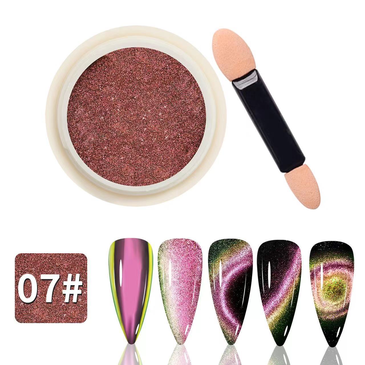 Polvo de ojo de gato 5D de alta calidad, polvo de ojo de gato de cristal, polvo de ojo de gato francés, polvo de absorción magnética súper fuerte.