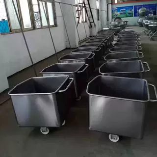 熟食加工料斗车 喷砂标准小料车 食品厂方形料斗车泡椒鸡爪料斗车