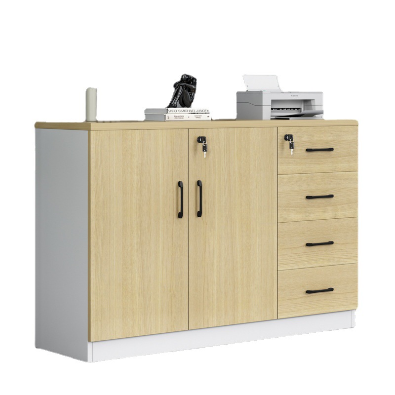 オフィス収納引き出しキャビネット、フロアファイルキャビネット、木製ファイルキャビネット、ローキャビネット、スライド式収納キャビネット