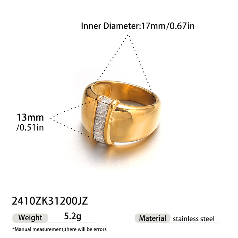 Anillo de diamantes de alta calidad de lujo ligero y nicho no se desvanece joyería de acero de titanio