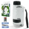 Handheld white microscope, sample