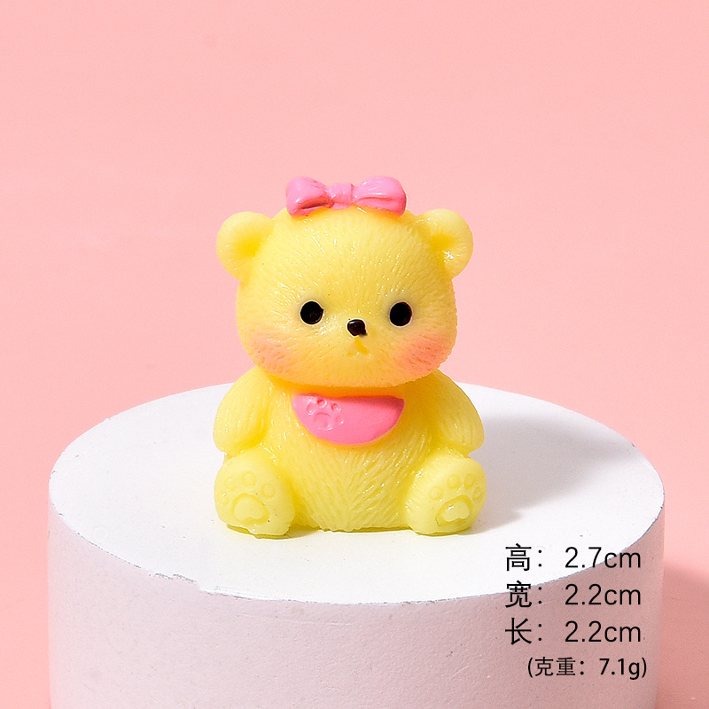 漫画かわいいシミュレーションカップルよだれかけクマデスクトップ装飾品ドールハウスミニデスクトップ diy 装飾アクセサリー