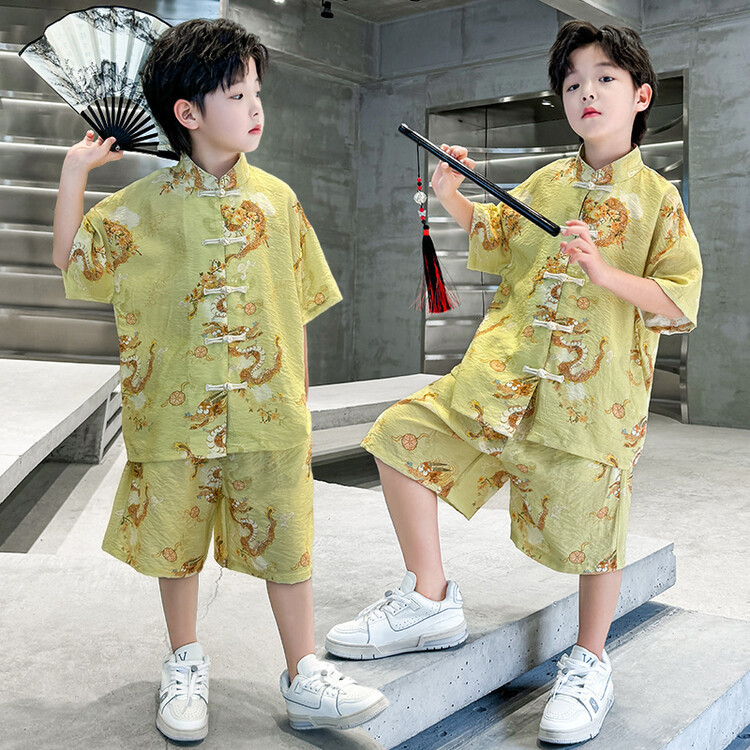 F91-국가 스타일 행복한 용 버클 세트