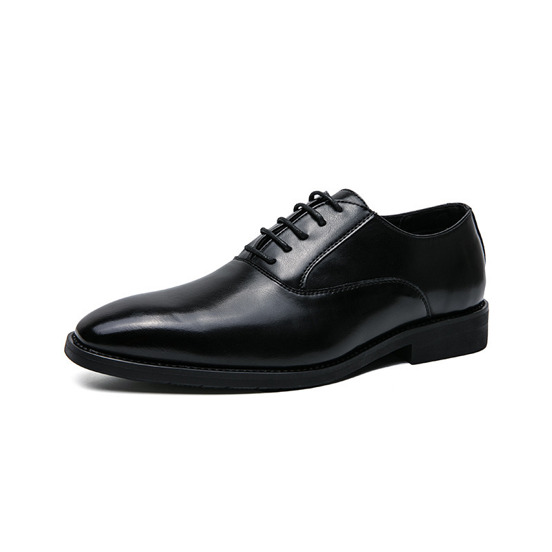 2025 cuatro estaciones de negocios británicos zapatos de cuero para hombres correa simple suave casual novio casamiento zapatos altos