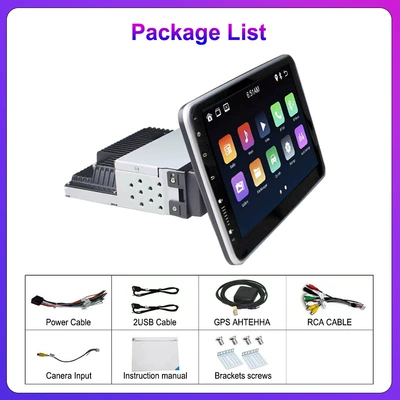 10inch Single-Spindle Shaking Head Car-Mounted Android Navigation Gps Screen Bluetooth Mobile Phone Interconnection Globally Universal Adapter (DVD Navigation) - 232-length-265mmheight-155mm