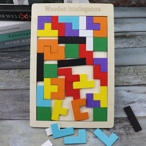 Factory direct sales wooden Tetris children's educational toys early education boys and girls 3-6 years old puzzle pieces