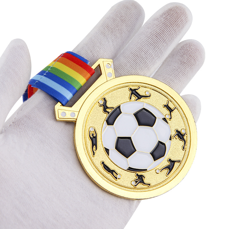Fabricantes transfronterizos directos medalla de metal general maratón de carreras de fútbol eventos de fútbol medalla de pintura horneada