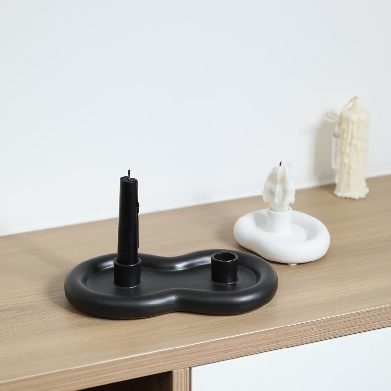 Moderno minimalista ins viento cerámica decoración de vela doméstica decoración artística base al por mayor