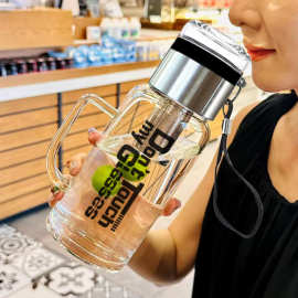 新款大容量玻璃杯玻璃耐高温茶杯茶水分离过滤便携泡茶水杯杯子