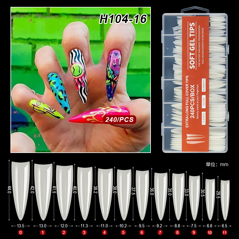 240pcs punta francesa color natural