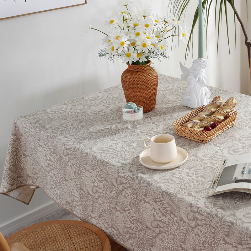 Tischdecke im amerikanischen Landhausstil mit Blumenmuster, 100 % Polyester, wasser- und ölabweisend, auch per Dropshipping erhältlich_voghion.com