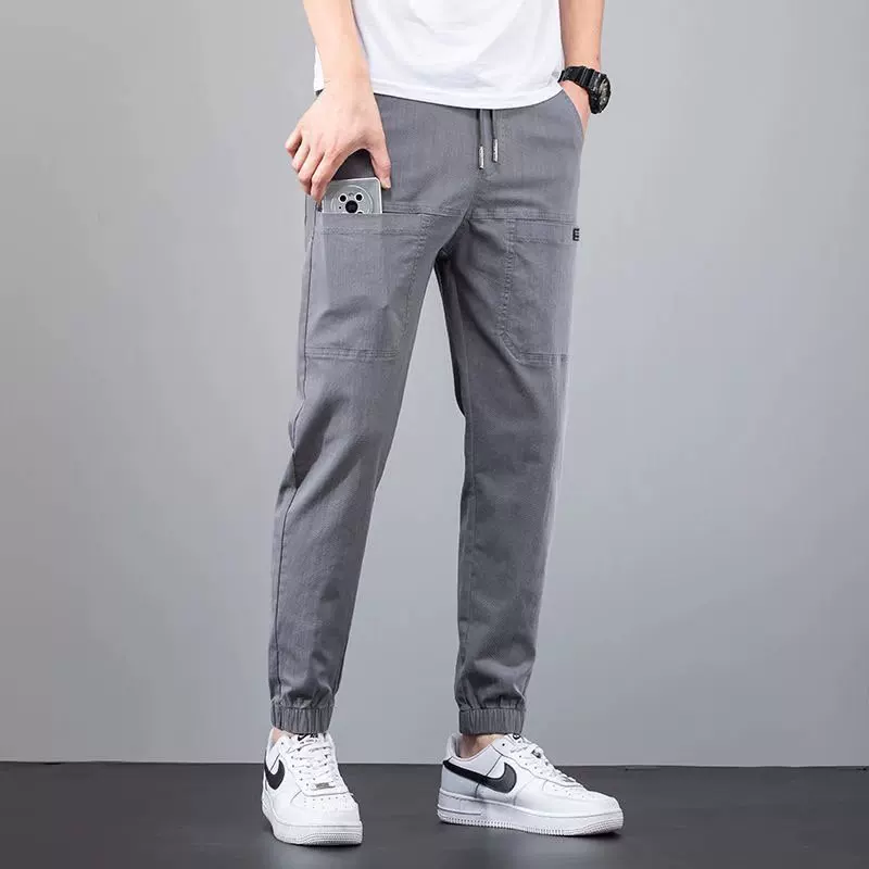 Летние джинсы, повседневные брюки, slim fit, большой размер